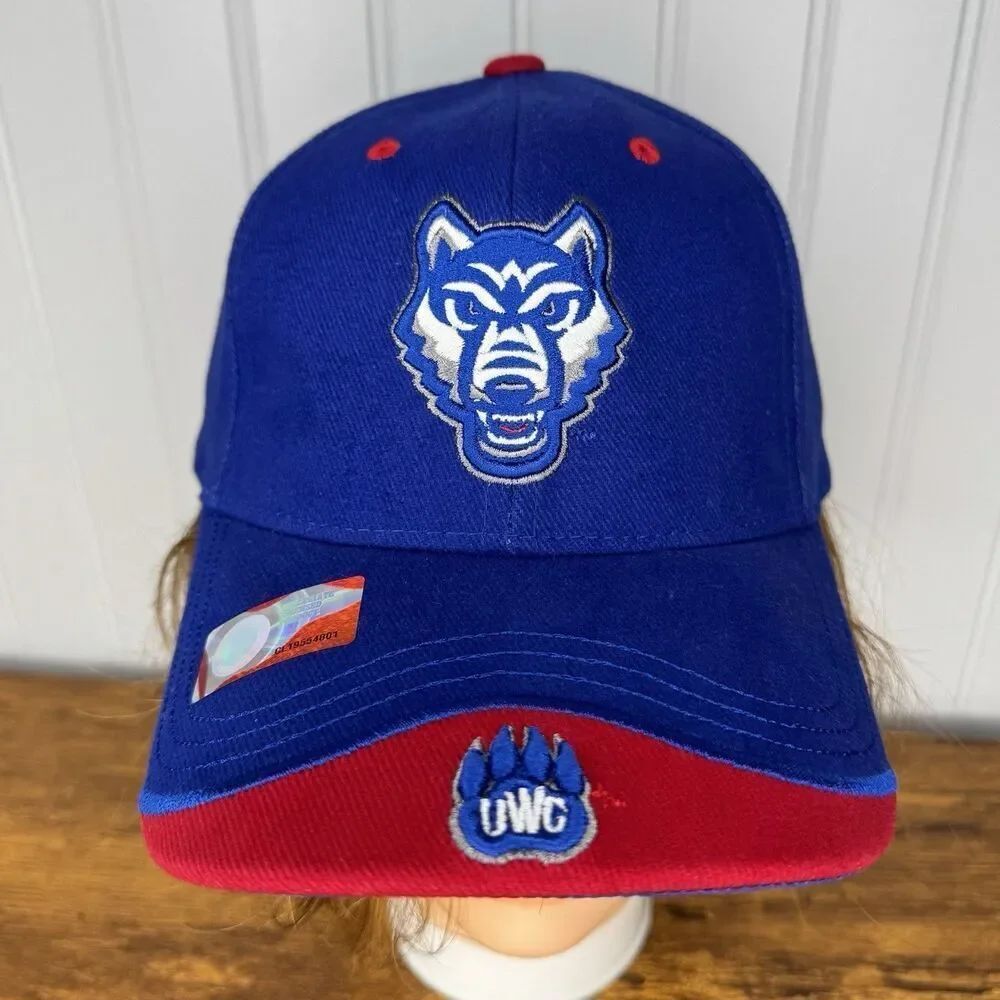 University of West Georgia UWG Wolves Hat Cap Trucker Snapback Blue 100% Cotton